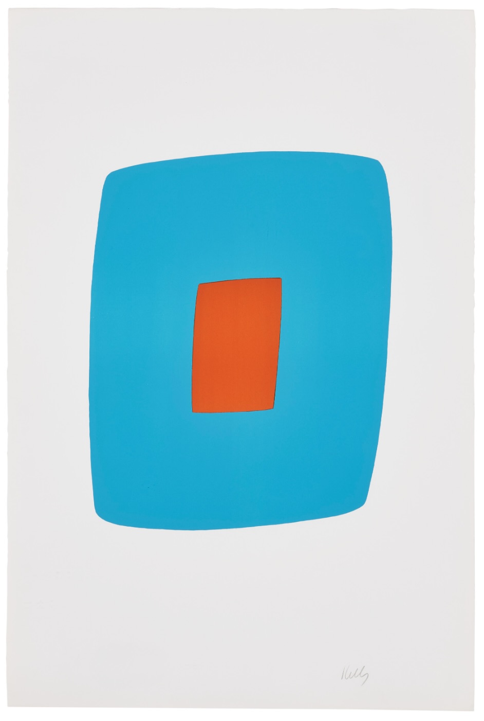 Light Blue with Orange (from the Suite of Twenty-Seven Color Lithographs) by Ellsworth Kelly