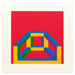 Isometric Figure With Bars of Color by Sol LeWitt at Krakow Witkin Gallery