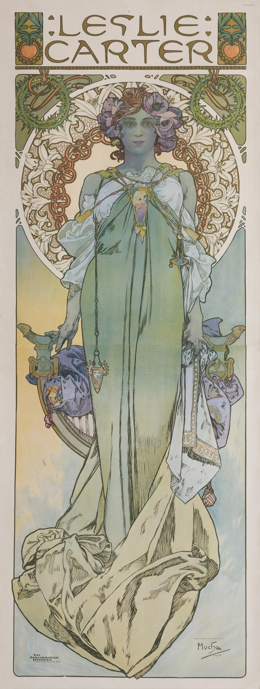 Leslie Carter by Alphonse Mucha