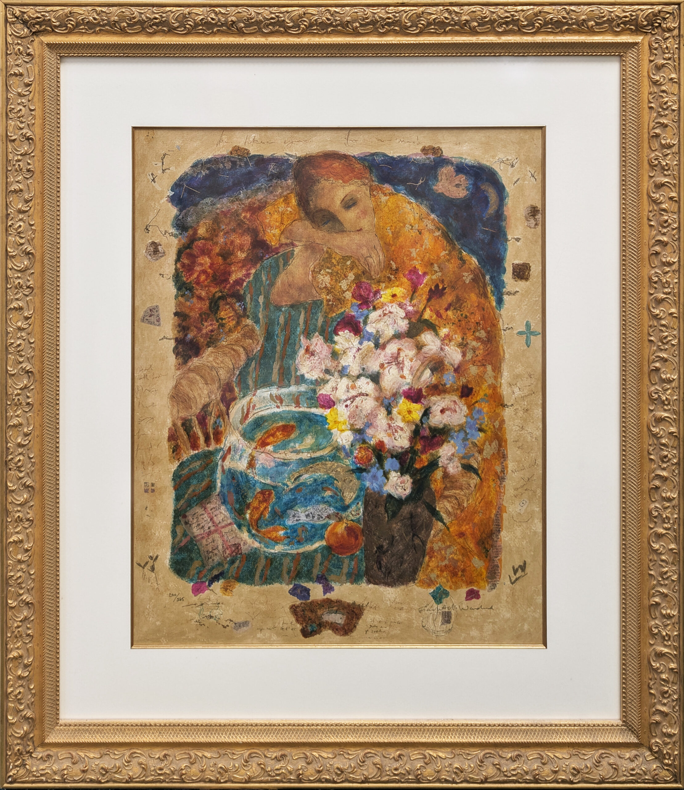 Like a Quiet Angel (custom framed hand signed serigraph) by Roy Fairchild-Woodard