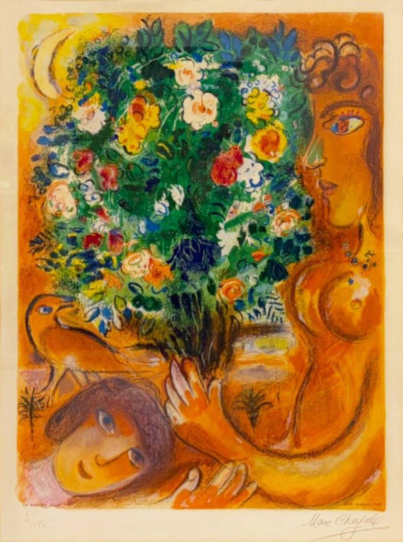 Femme au bouquet (Woman with Bouquet) by Marc Chagall