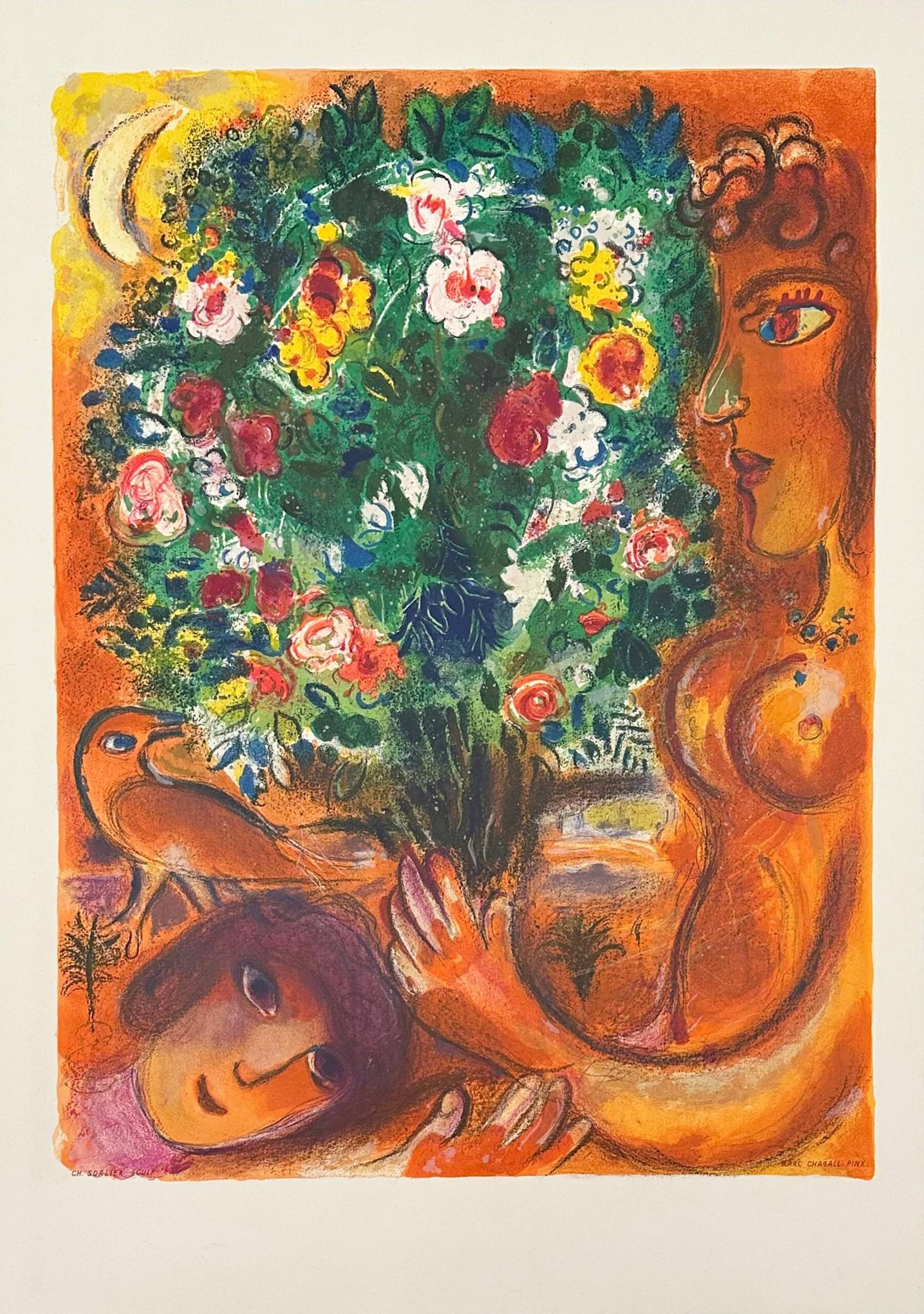Femme au bouquet (Woman with Bouquet) by Marc Chagall