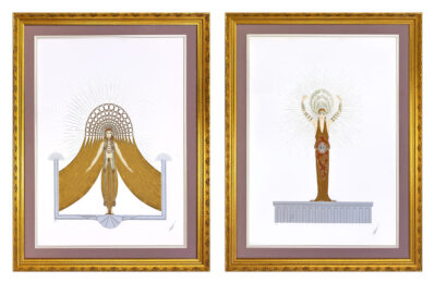 Myths Suite (set of 2 hand signed foil stamped embossed serigraphs) by Erte at GallArt.com