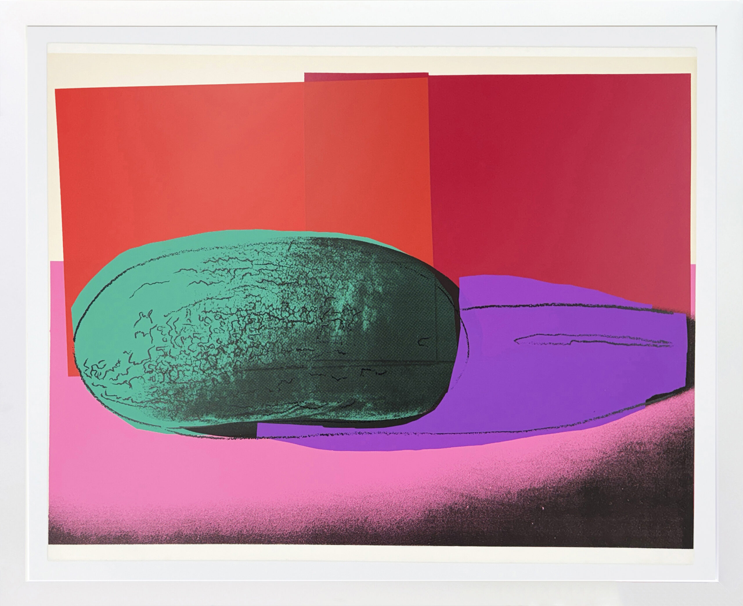 Space Fruit: Watermelon (large screen print – authenticated) by Andy Warhol