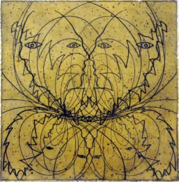 Faces by James Surls at Flatbed Press and Gallery