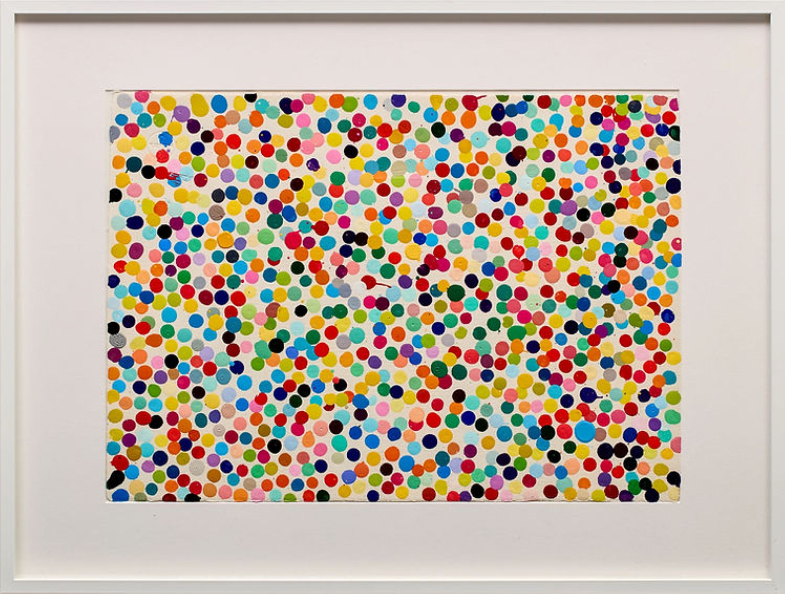 The Currency Unique Painting in the Heni Prescribed Frame by Damien Hirst