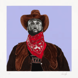 Glare (purple background) by Otis Kwame Quaicoe at Gary Lichtenstein Editions
