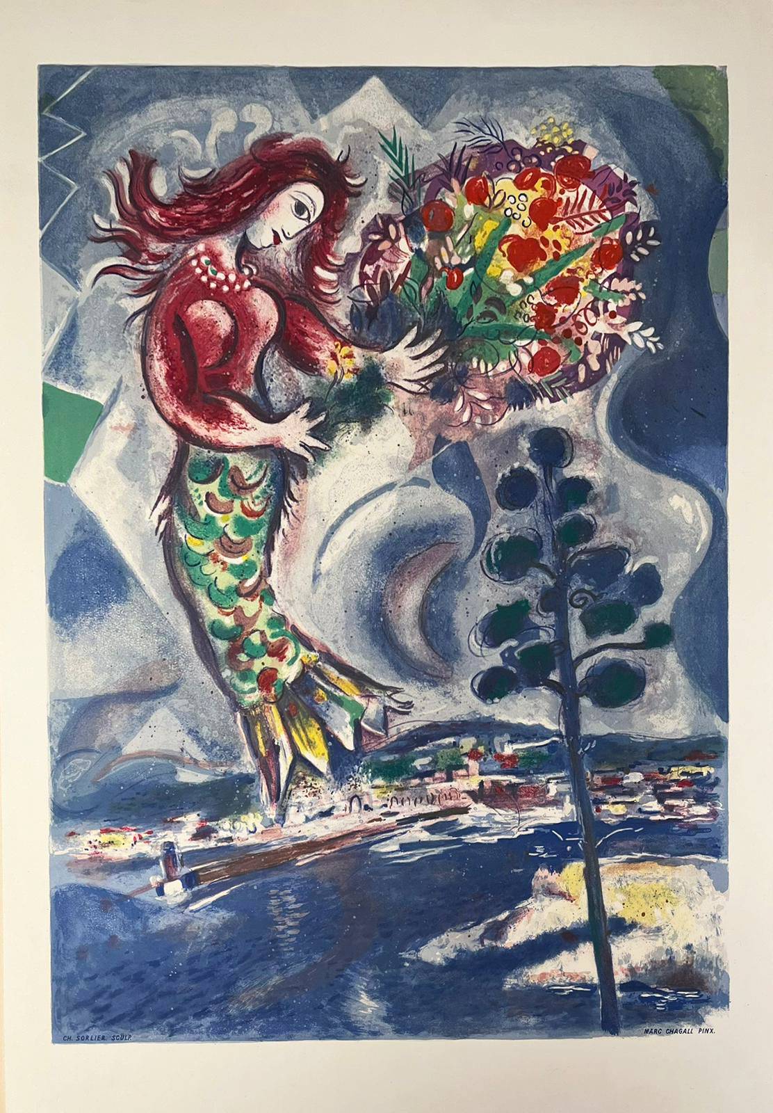 Sirène au pin (Sirene with Pine) by Marc Chagall
