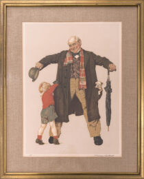 The Gift (framed, hand signed lithograph) by Norman Rockwell at GallArt.com