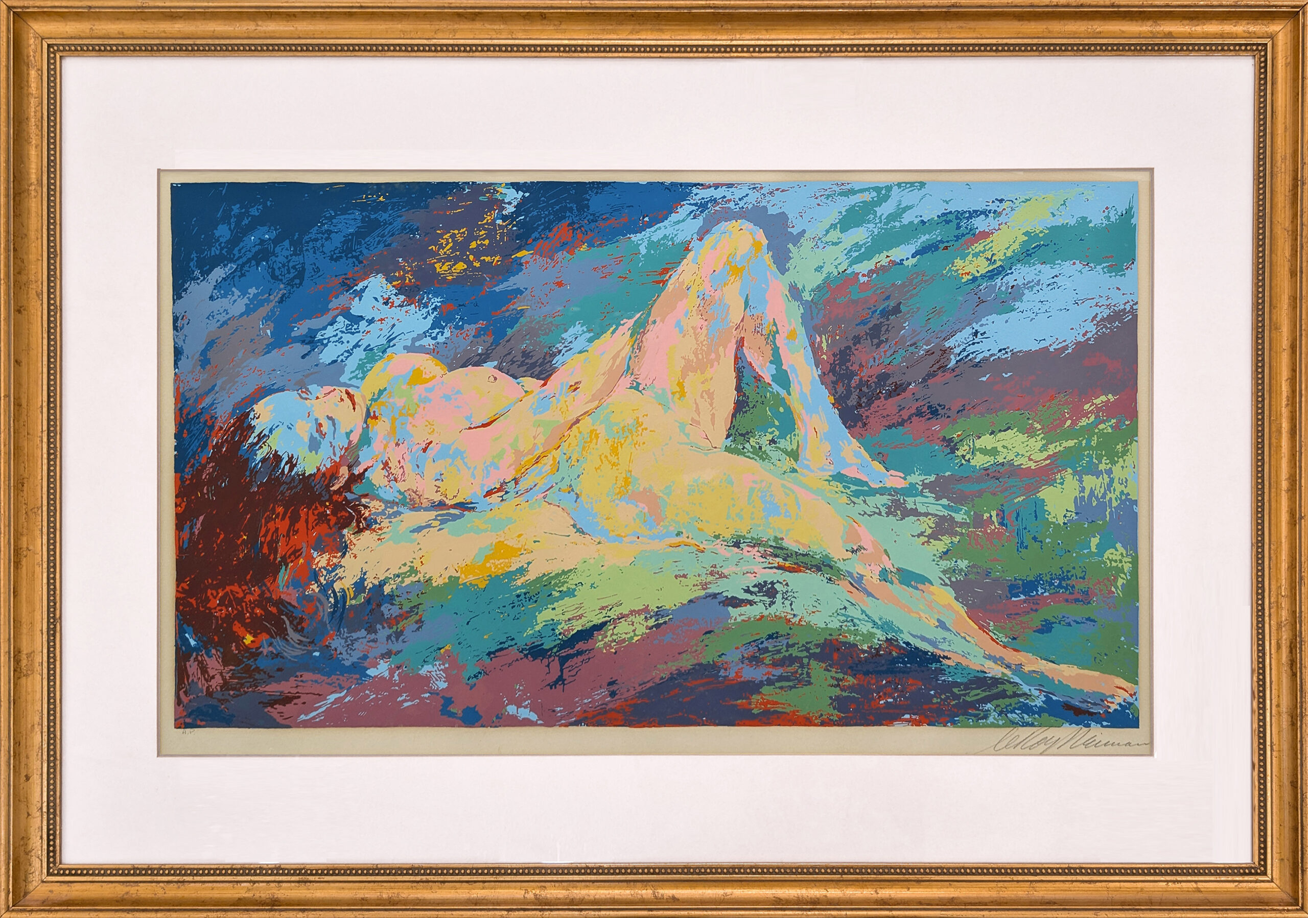 Homage to Boucher (framed, large hand signed serigraph) by LeRoy Neiman