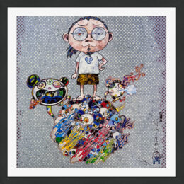 Mr. DOB Comes to Play His Flute (framed hand signed lithograph) by Takashi Murakami at GallArt.com