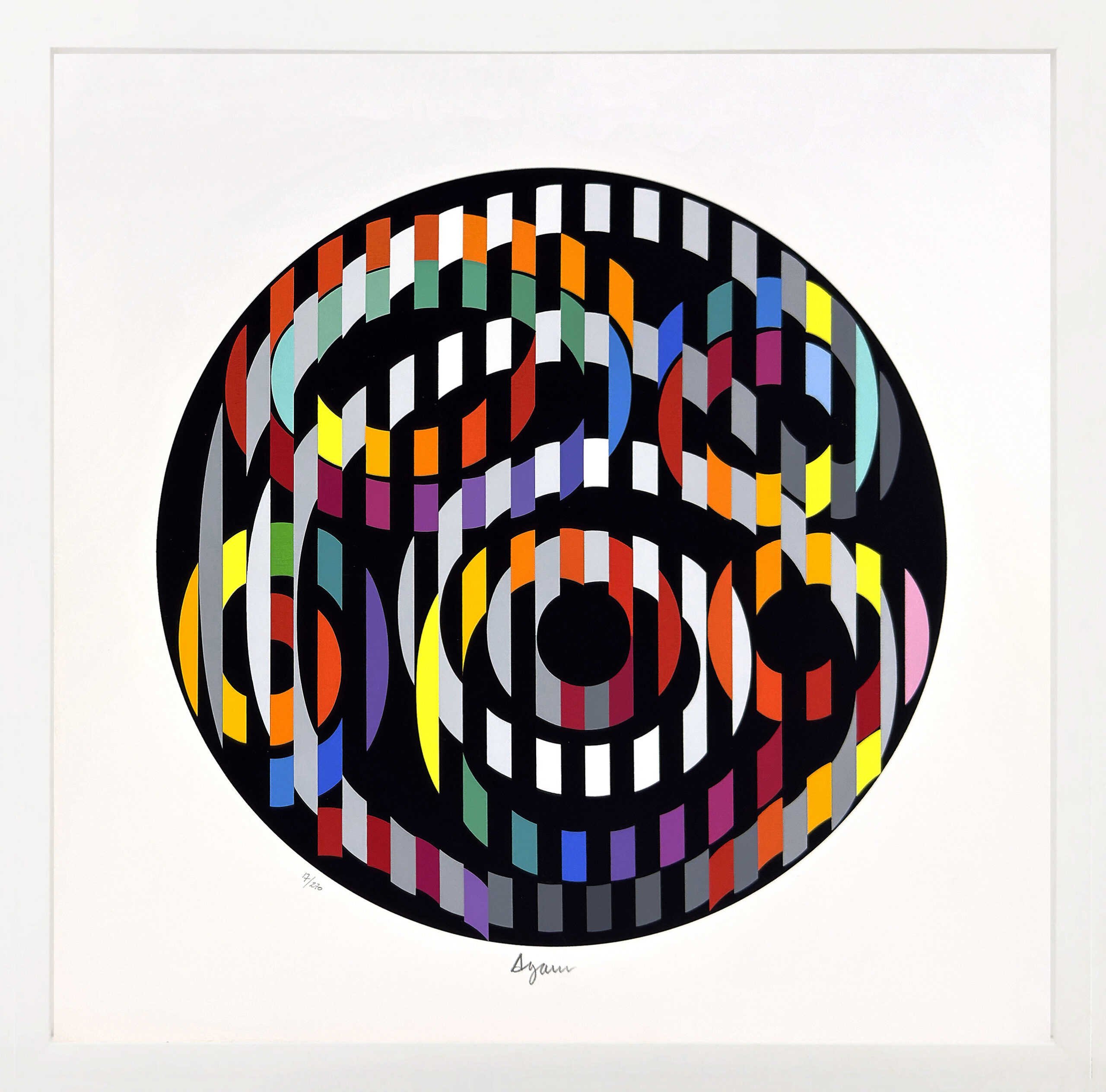 Untitled, from Message of Peace (framed, hand signed serigraph) by Yaacov Agam