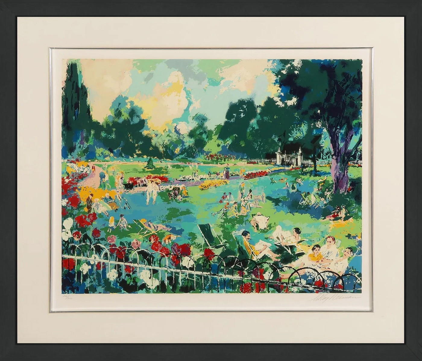 Regents Park (framed large hand signed serigraph) by LeRoy Neiman