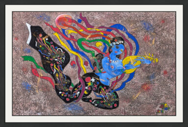 Dance with Pipa (huge framed original painting on rice paper) by Tie Feng Jiang at GallArt.com