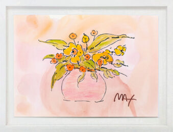 Spring Bouquet (framed, original mixed media on paper) by Peter Max at GallArt.com