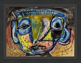 Portrait, Original Gouche on Paper, Custom Framed, 24 x 30 inches by Rolph Scarlett at GallArt.com