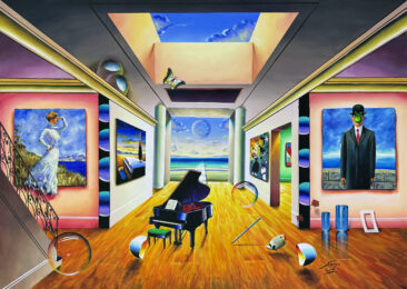 Master Collection, Huge Original Painting on Canvas, Hand Signed, Surrealism by Ferjo at GallArt.com