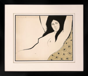 Odalisque, Rare Hand Signed Lithograph, Edition of 100, Framed, 1971 by Colleen Browning at GallArt.com
