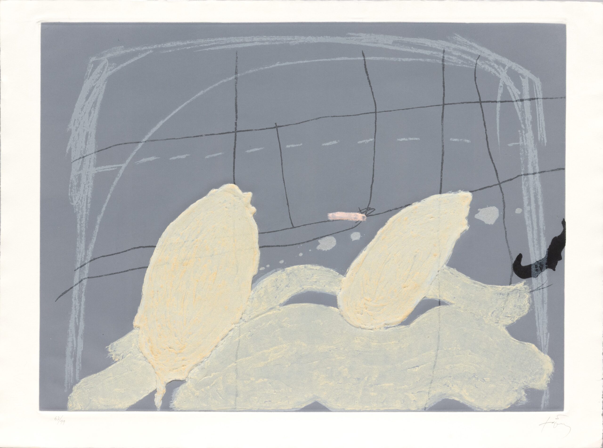 Sans titre – Sheet 5 from Aparicions by Antoni Tapies