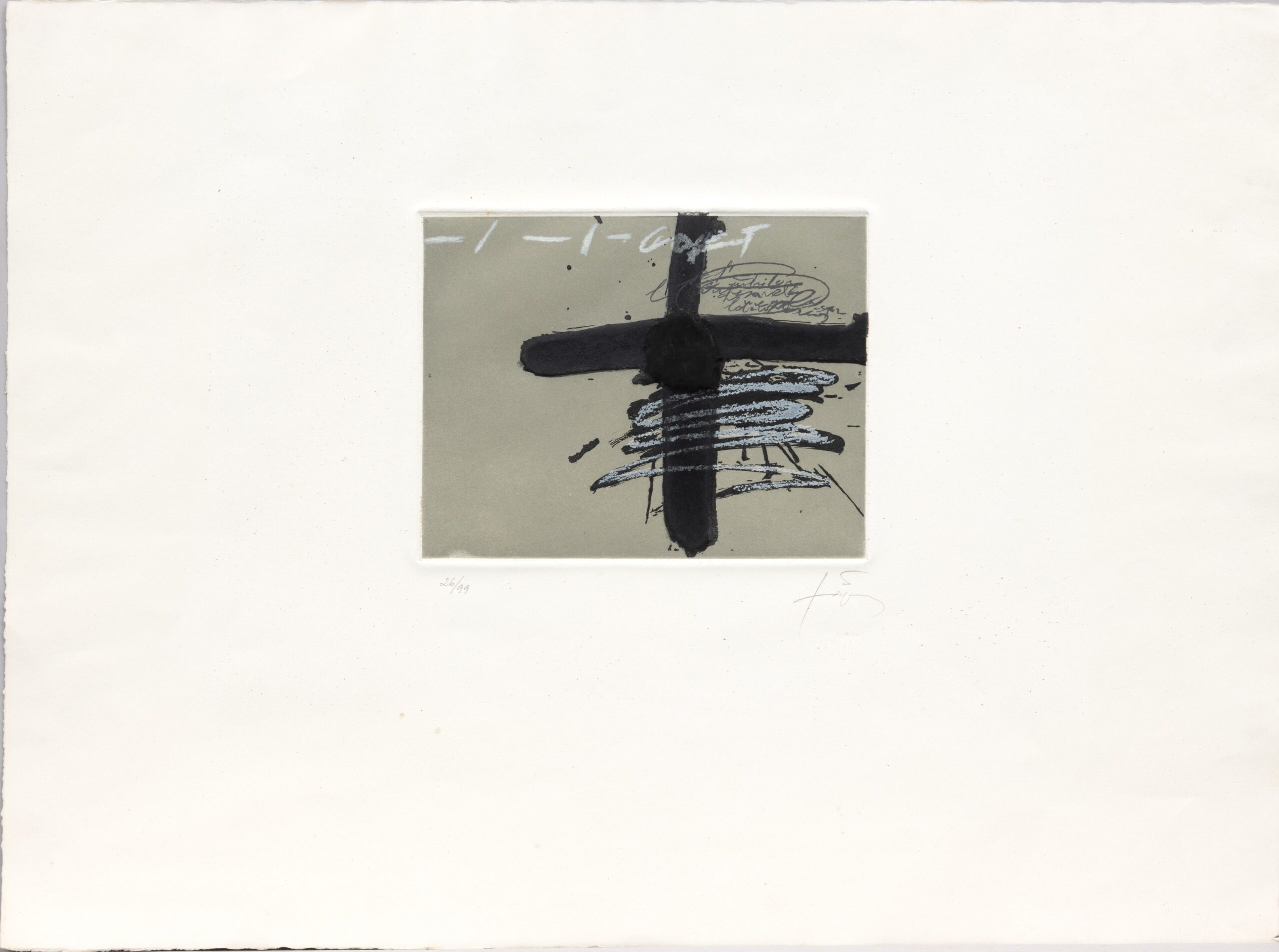 Sans titre – Sheet 8 from Aparicions by Antoni Tapies