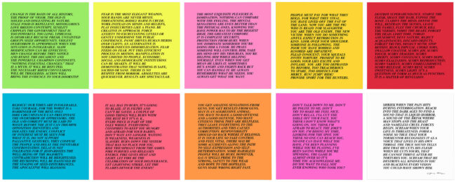 10 Inflammatory Essays by Jenny Holzer at Krakow Witkin Gallery