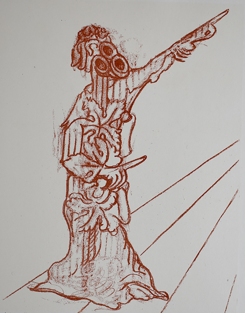 Le Parquet De Soulève (Red) by Max Ernst