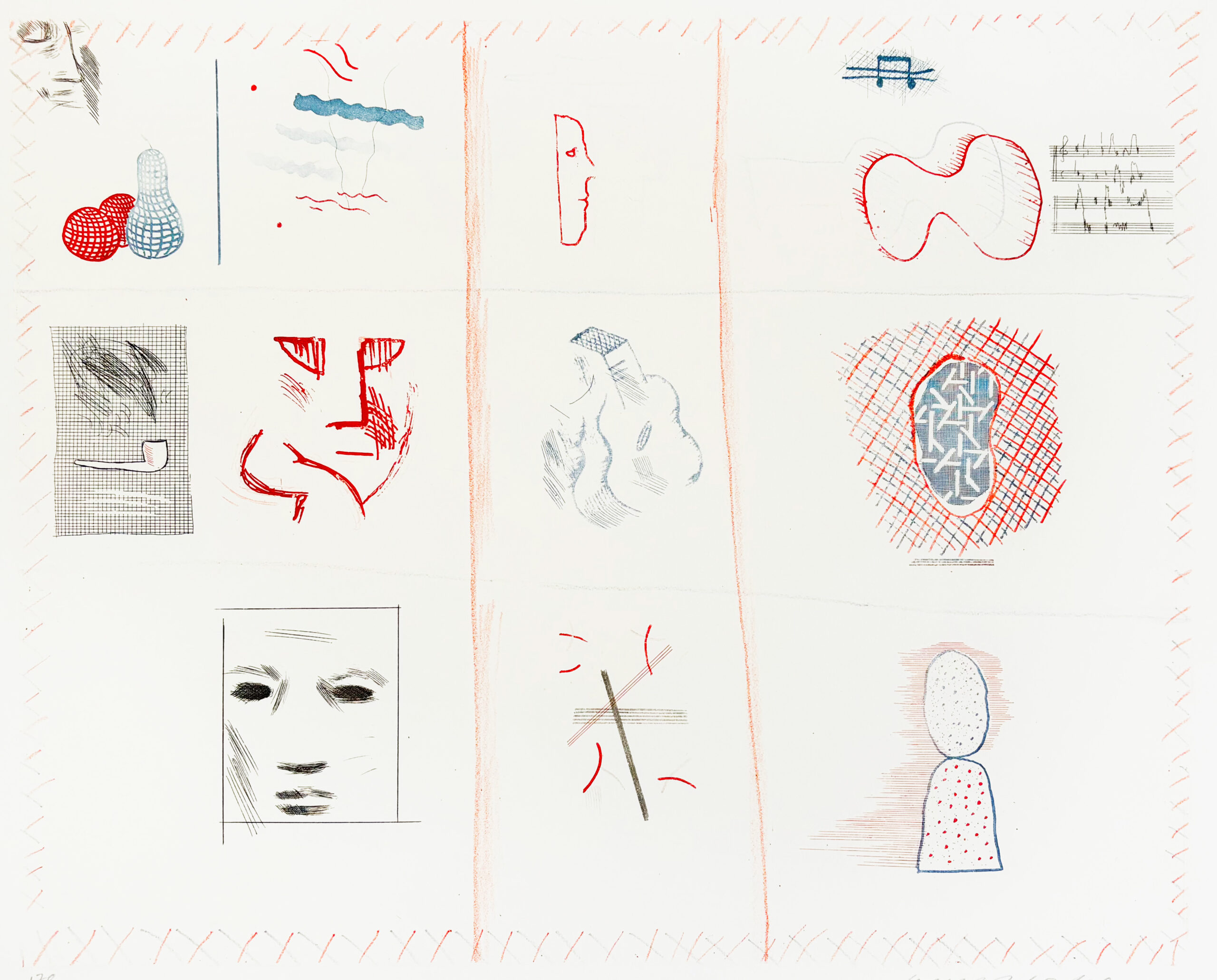 Franco-American Mail, from: The Blue Guitar by David Hockney