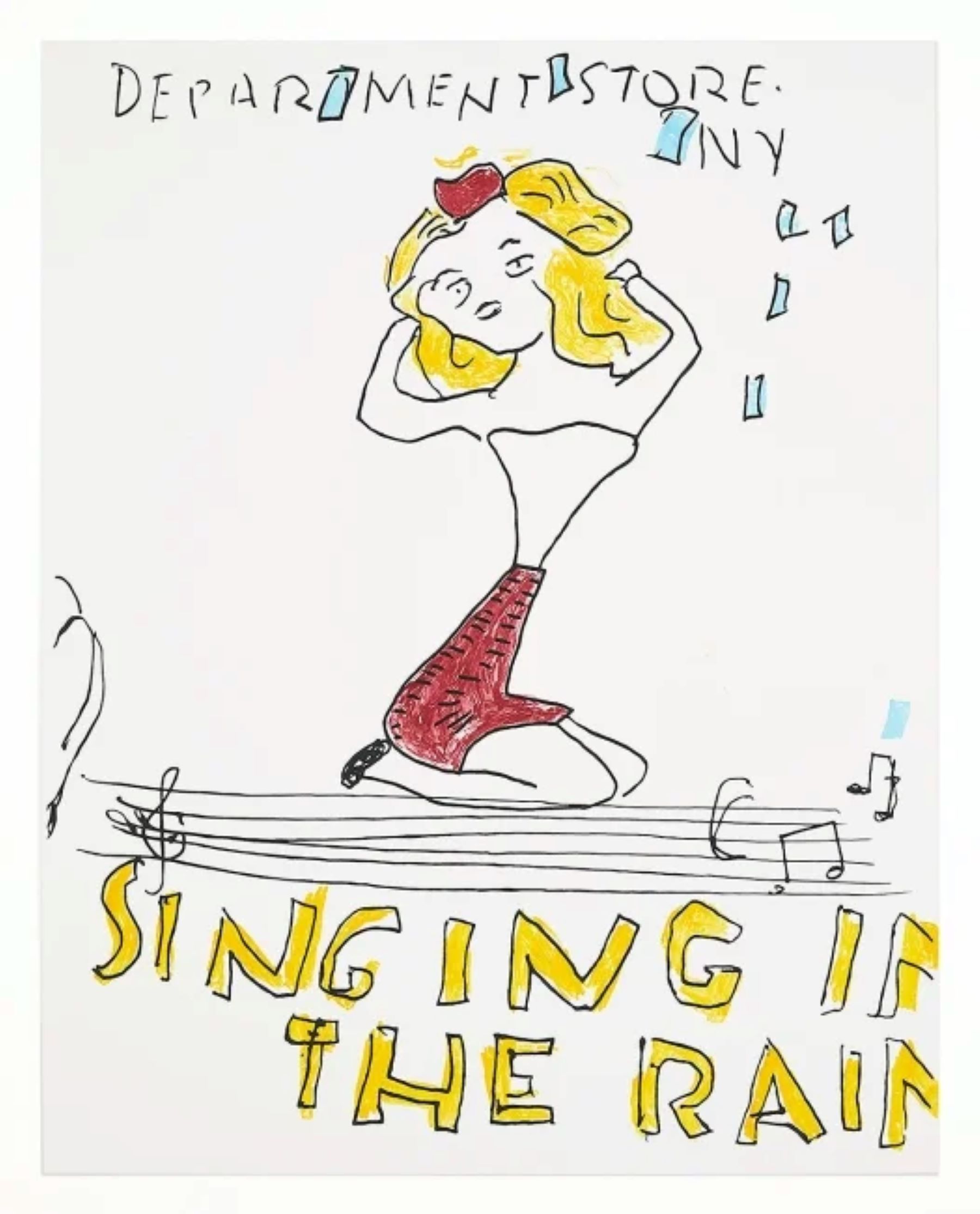 Singing in the Rain by Rose Wylie