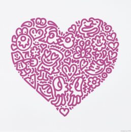 Pop Heart – Jellyfish Passion (Pink) by Mr Doodle at Clifton Gallery