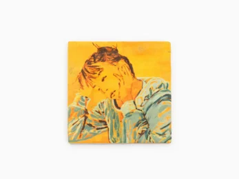 Self-portrait at the table by Claire Tabouret at Dovehouse Contemporary