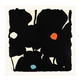 Black Poppies with Colors by Donald Sultan at Robin Rosenberg Fine Art
