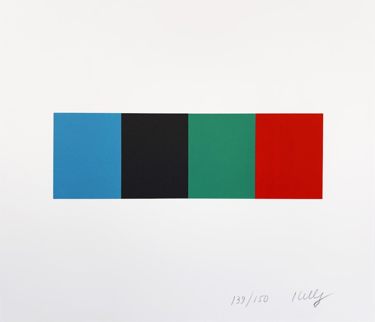 Blue Gray Green Red from the Artists for Obama Portfolio by Ellsworth Kelly