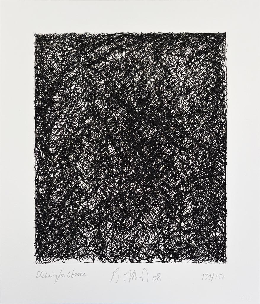 Etching for Obama from the Artists for Obama Portfolio by Brice Marden