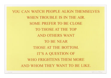 Selection from ‘Living 1980 – 1982’ by Jenny Holzer at Krakow Witkin Gallery
