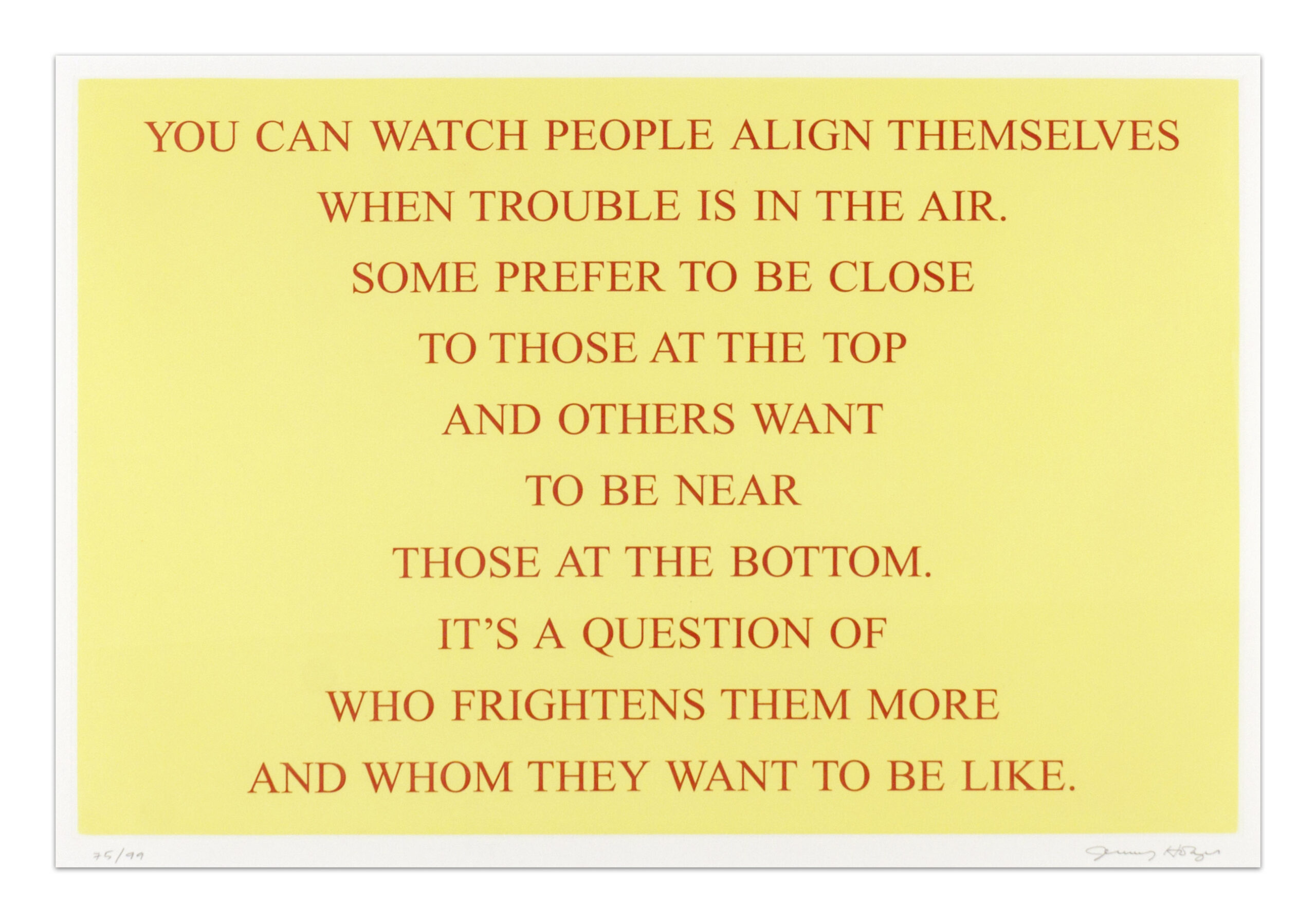 Selection from ‘Living 1980 – 1982’ by Jenny Holzer