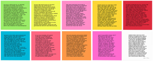 10 Inflammatory Essays by Jenny Holzer at Krakow Witkin Gallery