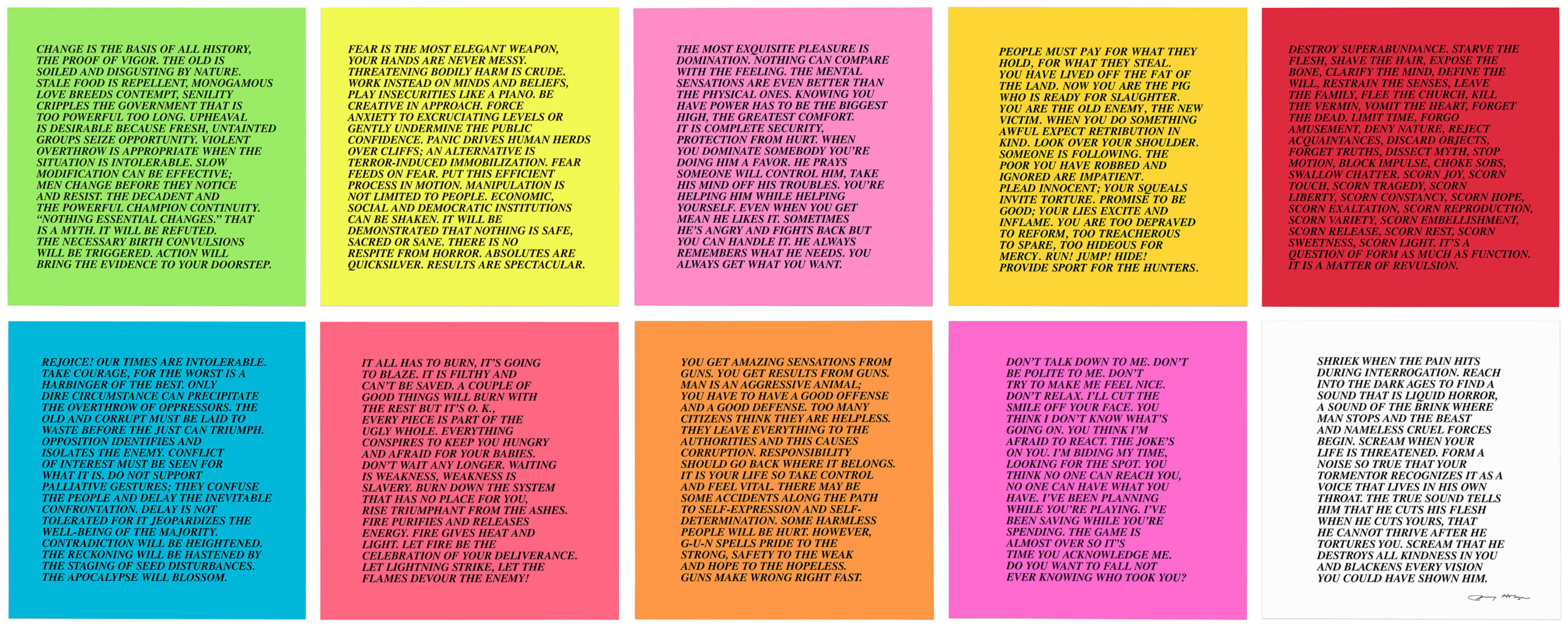 10 Inflammatory Essays by Jenny Holzer