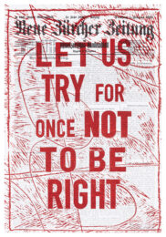 Let Us Try For Once Not To Be Right by William Kentridge at David Krut Projects