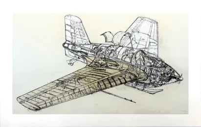 Rocket Plane by Lance Letscher at Flatbed Press and Gallery