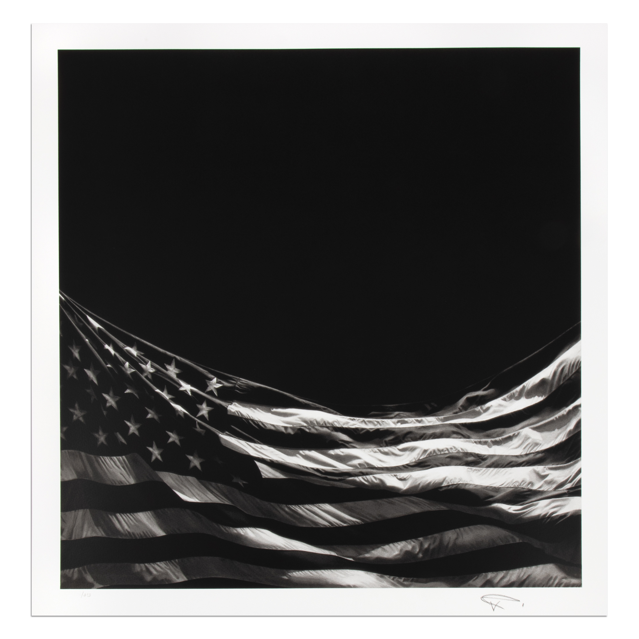 Untitled (Falling Flag) by Robert Longo