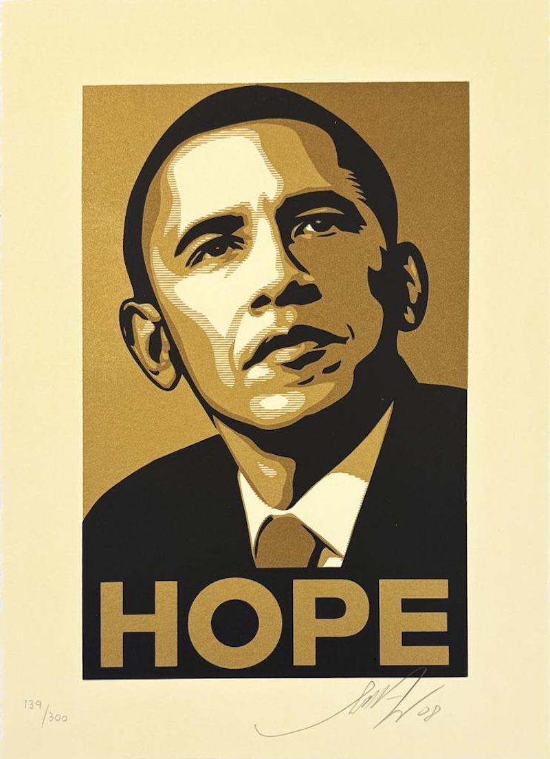 Obama Hope Gold from Artists for Obama Portfolio by Shepard Fairey