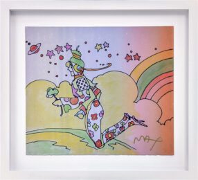 Cosmic Flyer Original Mixed Media Drawing, Watercolor on Paper by Peter Max at GallArt.com