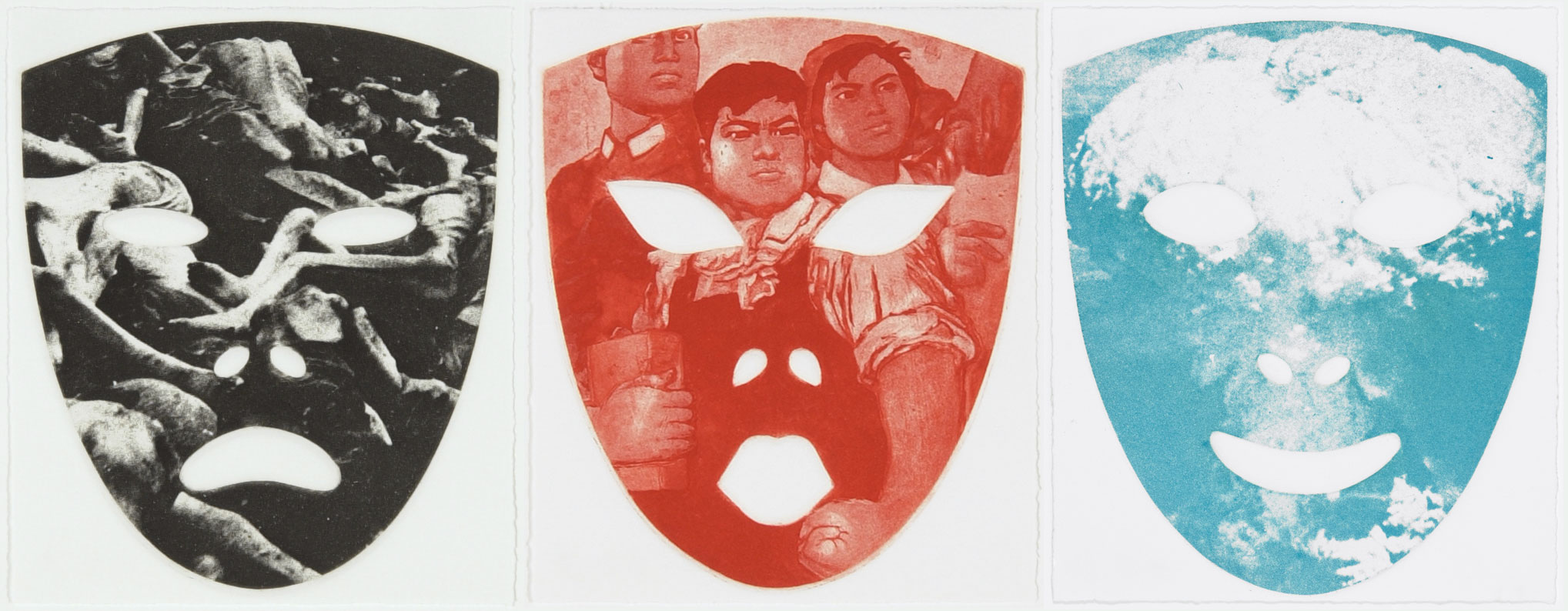 People Mask, Red Mask, End Mask by Vito Acconci