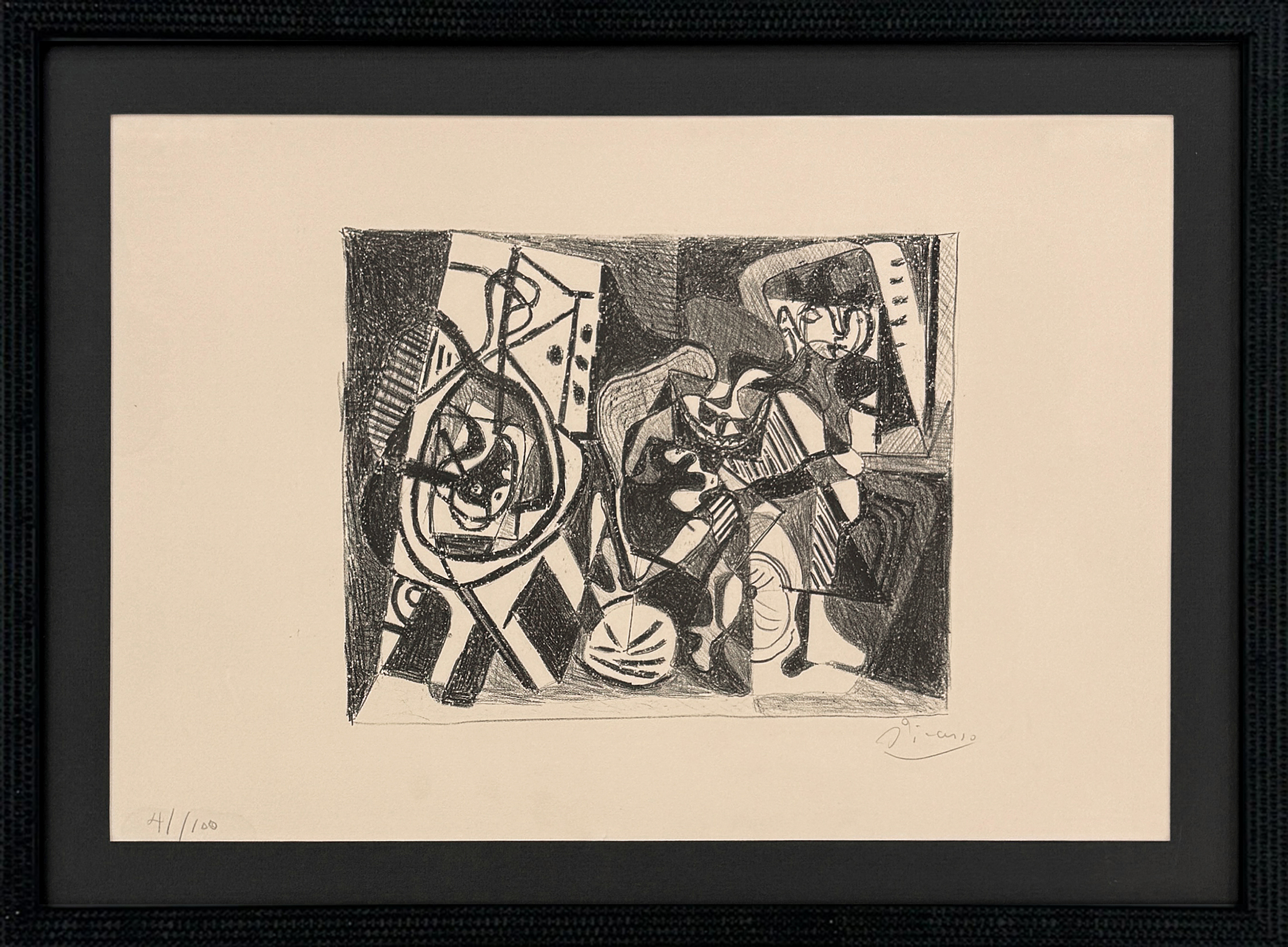 Scene d’interieur, Bloch 74 (rare hand signed lithograph) by Pablo Picasso