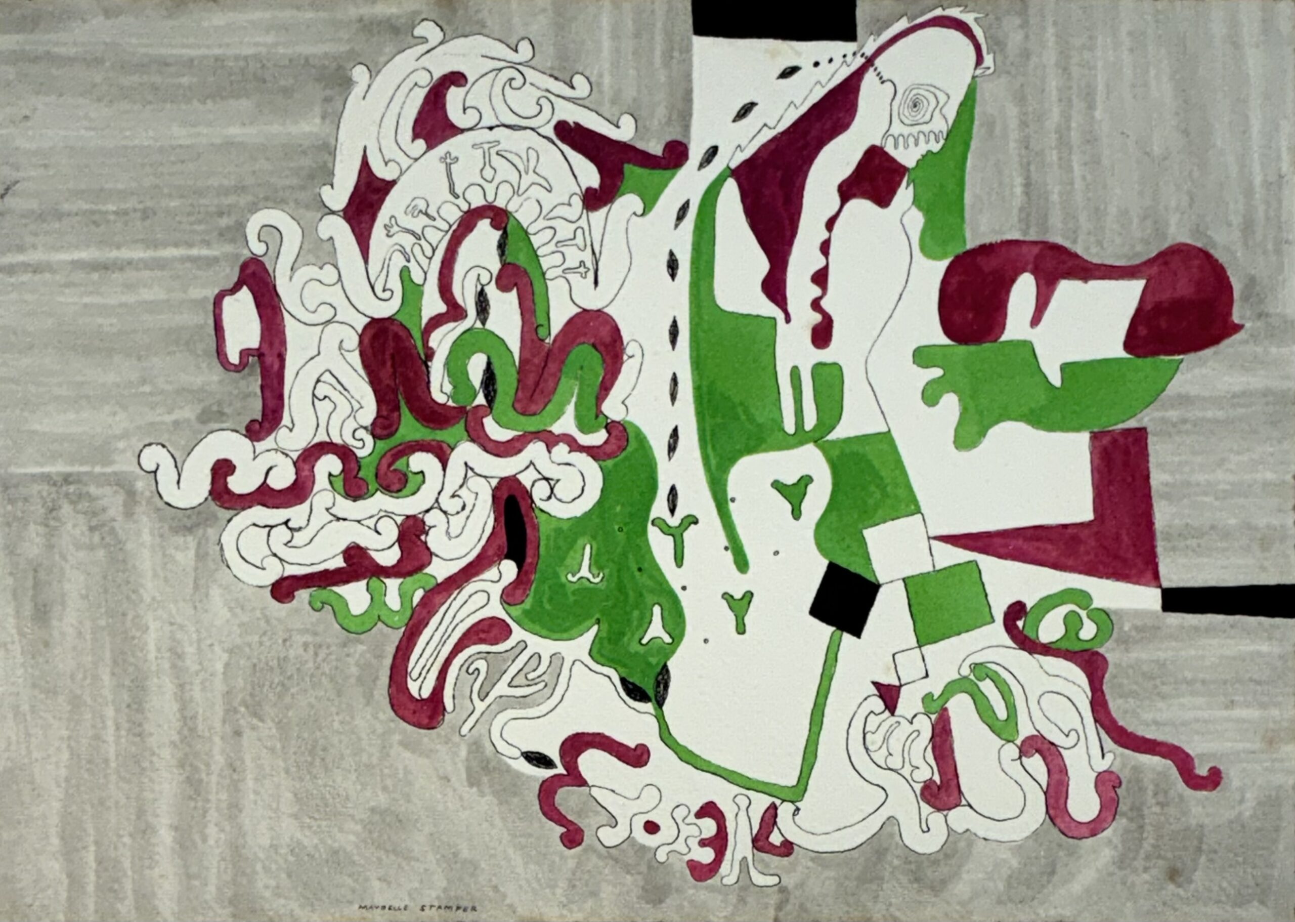 Untitled (Abstract #MS 185) by Maybelle Stamper