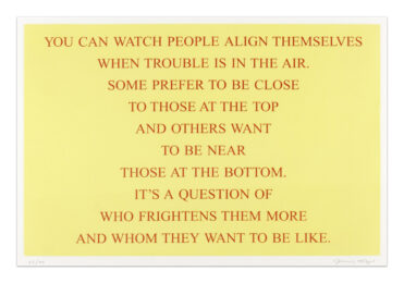 Selection from ‘Living 1980 – 1982’ by Jenny Holzer at Krakow Witkin Gallery