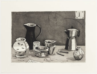 Still Life with Fishbowl (For Morandi) by William Kentridge at David Krut Projects