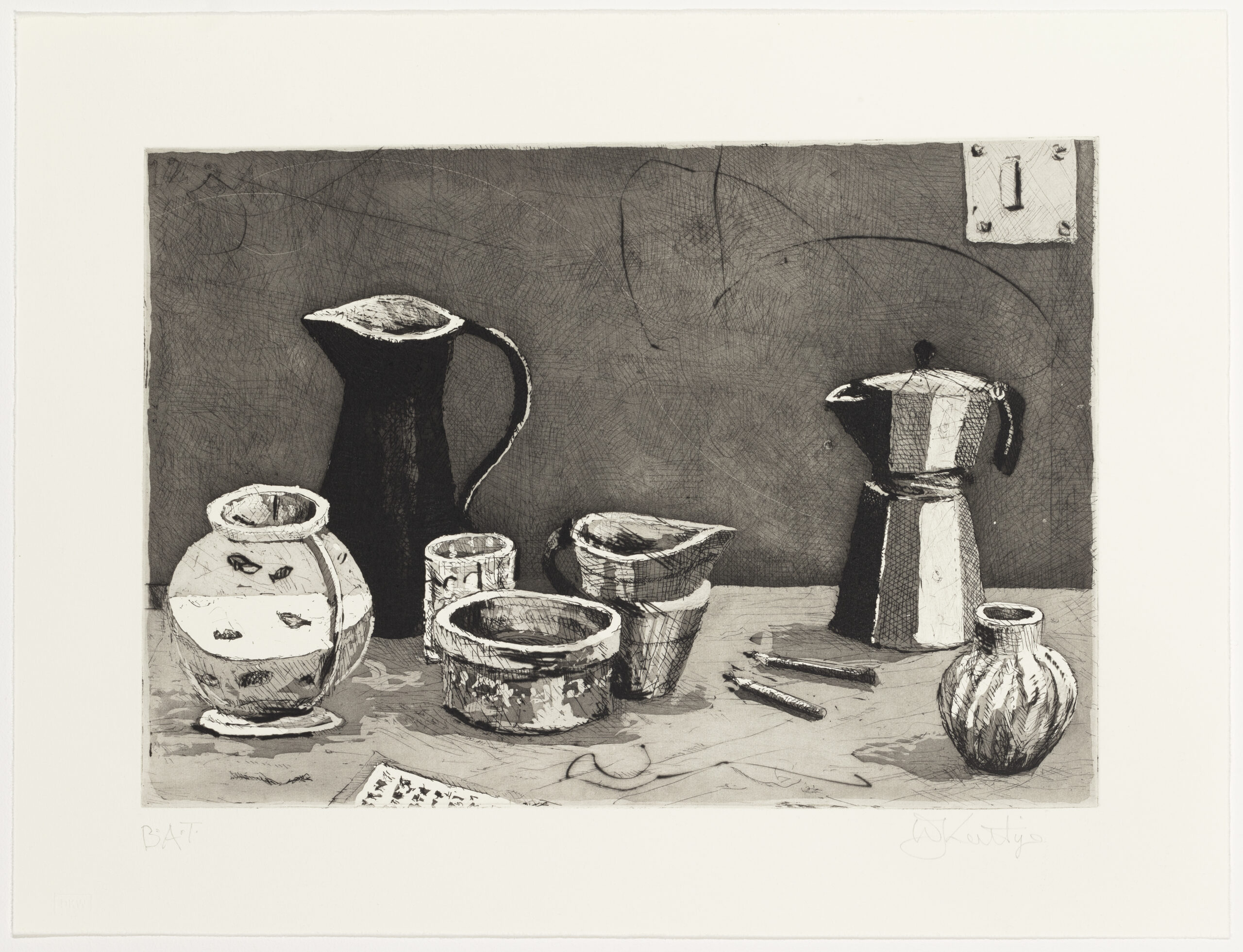 Still Life with Fishbowl (For Morandi) by William Kentridge