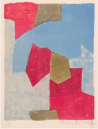 Composition Bleue et rouge by Serge Poliakoff at Galerie Raphael