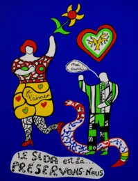 AIDS is here… Let us care for ourselves! by Niki de Saint Phalle at Gilden's Art Gallery